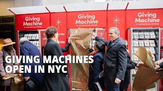 Light the World Giving Machines Debut in NYC's Rockefeller Center