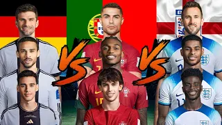 Germany 🆚 Portugal 🆚 England football comparison 👑🚀👌 ronaldo,thomas müller,harry kane,rashford...