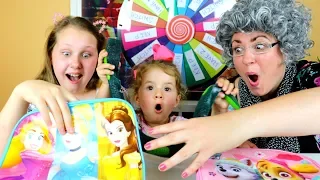 MYSTERY WHEEL OF TOYS SURPRISE SWITCH UP CHALLENGE!! GREEDY GRANNY vs Ruby Rube & Bonnie