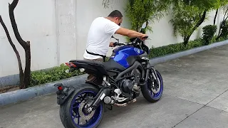 Yamaha MT-09 with SC Project CR-T 61mm screen type full system exhaust