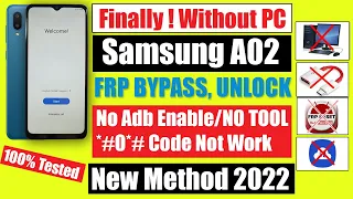 Samsung A02 FRP Bypass Without PC Android 11/12 | *#0*# Code Not Working