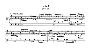 Bach French Suite No.1 with Score (complete) P. Barton, FEURICH 133 piano