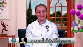 Ashleigh Barty: 2021 Wimbledon Final Win Interview