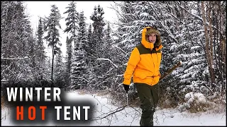 Our First Time Winter Camping in a Hot Tent