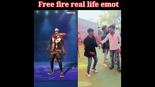 Free fire cobra  bundle emot vs free fire real life emot cobra group dance #freefire #shorts #short