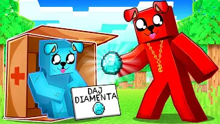 UDAJĘ BIEDAKA ABY ZDOBYĆ DIAMENTY OD PRZYJACIELA w Minecraft