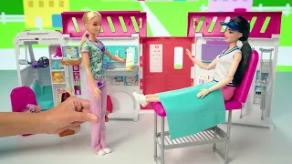 Barbie Karetka Mobilna Klinika i lalki Barbie Kariera | Mattel Po Polsku | AD