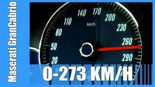 Maserati GranCabrio Acceleration 4.7 V8 0-273 km/h SUPER! Top Speed Test Autobahn