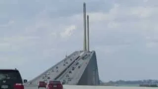 Driving to the Insanely Steep Sunshine Skyway Bridge