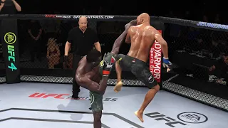 Uriah Hall vs. Anderson Silva Full Fight (EA Sports UFC 4)