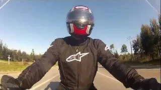 Josef Kuhn With Honda CBF600SA and GoPro HD2