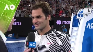 Roger Federer on court interview (4R) | Australian Open 2017