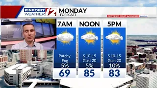 WEATHER NOW: Patchy Fog Overnight, Muggy Monday