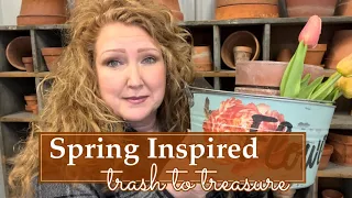 spring inspired trash to treasure thrift store makeovers