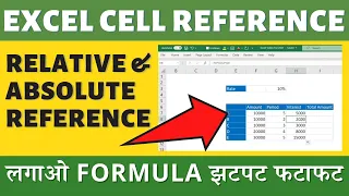 How To Use Relative & Absolute Cell References In MS-Excel | Step-By-Step Tutorial | Neeraj Arora