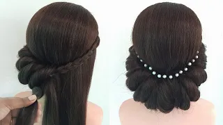 classy low bun hairstyle // very easy hairstyle // stylish hairstyle