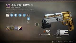 Destiny 2: Luna's Howl Crucible Pinnacle Hand Cannon (Drop & PvE/PvP Gameplay)