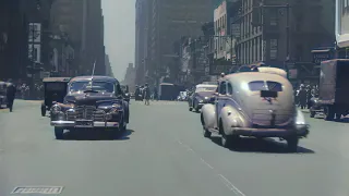 New York, Chicago 1930s 1940 s/Color✅[Upscale 4к ]