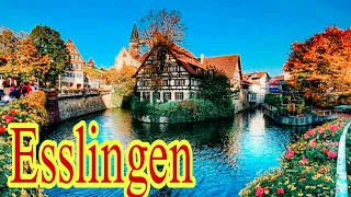 Esslingen City Germany 🇩🇪 Walking tour, 4k video