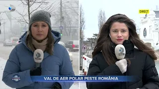 Stirile Kanal D - Val de aer polar peste Romania | Editie de dimineata