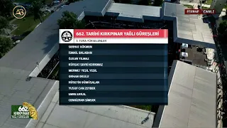 Başpehlivanlar 2. Tur I 662. Tarihi Kırkpınar Yağlı güreşleri - Canlı Yayın