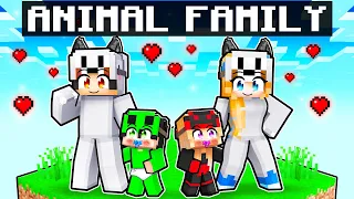 Having an ANIMAL FAMILY in Minecraft!