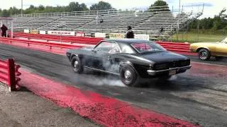 2011 Pure Stock Muscle Car Drag Race - 1968 Royal Firebird RAII Burn Out