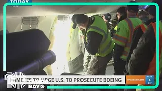 Families will urge U.S. Justice Department to prosecute Boeing