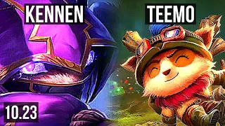 KENNEN vs TEEMO (TOP) | Rank 1 Kennen, 74% winrate, 9 solo kills, Rank 21 | BR Challenger | v10.23