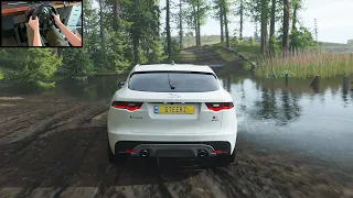 Jaguar F-Pace S - Forza Horizon 4 | Steering wheel gameplay