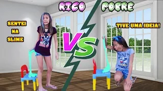 RICO VS POBRE FAZENDO AMOEBA / SLIME #13 | Biankinha