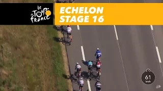 Echelon in the peloton - Stage 16 - Tour de France 2017