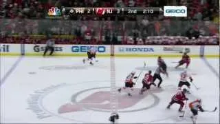 Dainius Zubrus goal. Philadelphia Flyers vs NJ Devils Game 4 5/6/12 NHL Hockey