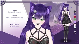 [Live2D Vtuber Showcase] - Asami Crescent (Rigging and dress update) - Commission