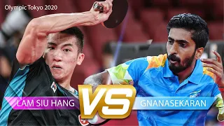 【賽事系列】Lam Siu Hang vs Gnanasekaran | Men's Singles Table Tennis | Tokyo 2020