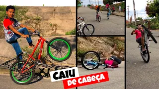 Caiu no encontro de grau de bike