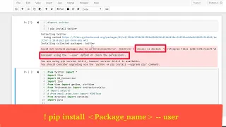 Pip install Python Packages  in Jupyter Notebook : How to install Python Packages Jupyter Notebook