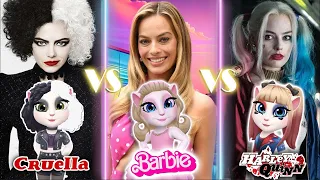 My talking Angela 2 | Cruella VS Barbie vS Harley Quinn | cosplay