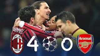 Ac Milan 4-0 Arsenal, round of 16 of the Champions League 2012 FHD