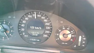 Mercedes 1.8 kompresor W211 acceleration 20-180km/h