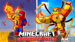 SOBREVIVÍ 100 DÍAS como SPIDERMAN FUEGO en MINECRAFT HARDCORE!