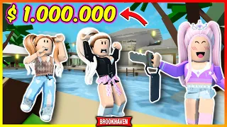 EL ULTIMO EN SALIR DE LA CASA DEL $1.000.000, SE LA QUEDA😱Roblox Brookhaven rp (Historia de Roblox)