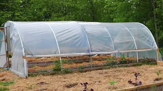 DIY Metal Hoop House Build │ Simple High Tunnel Greenhouse