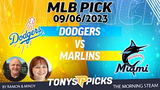 LA Dodgers vs Miami Marlins 9/6/2023 FREE MLB Picks and Predictions on Morning Steam Show for Today