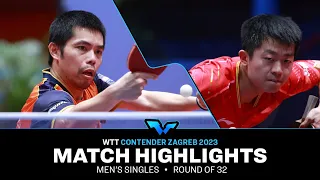 Yuan Licen vs Chuang Chih-Yuan | MS R32 | WTT Contender Zagreb 2023