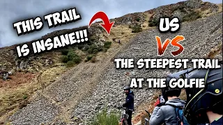 RIDING THE STEEPEST TRAILS AT THE GOLFIE!!! (I PUSHED DOWN PARTS!!!)