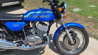 1972 Kawasaki H2 750: Impressive 2-Stroke Start-up & Walk-around | Vintage Motorcycle