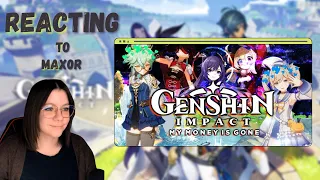 Reacting to Genshin Impact Review | My Money is Gone | Waifu Simulator 老婆 by Max0r