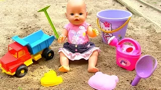 Doll Play in Sandbox Cartoon Children's Park Toys for Sand 108mamatv