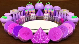 PURPLE Slime! Mixing Random into GLOSSY Slime ! Satisfying Slime Video #413